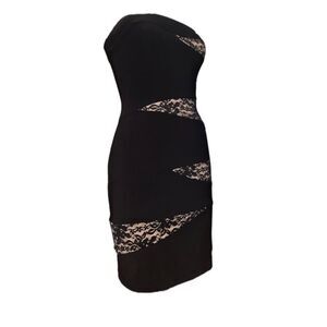 Womens B Darlin tube dress|black w/nude| Size 7/8    SKU-B-1